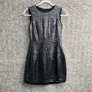 Shoshanna Dress Women’s 0 Silver Sleeveless Fit and Flare Mini